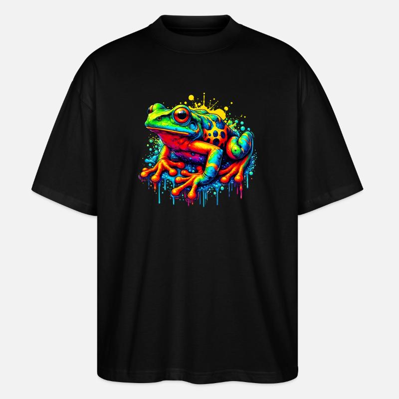 Frosch - Stanley/Stella Oversized Unisex Bio T-Shirt Blaster 2.0 - Schwarz