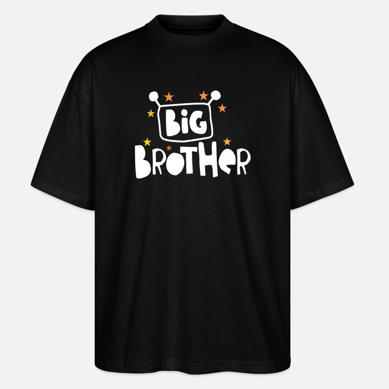Großer Bruder - Stanley/Stella Oversized Unisex Bio T-Shirt Blaster 2.0 - Schwarz
