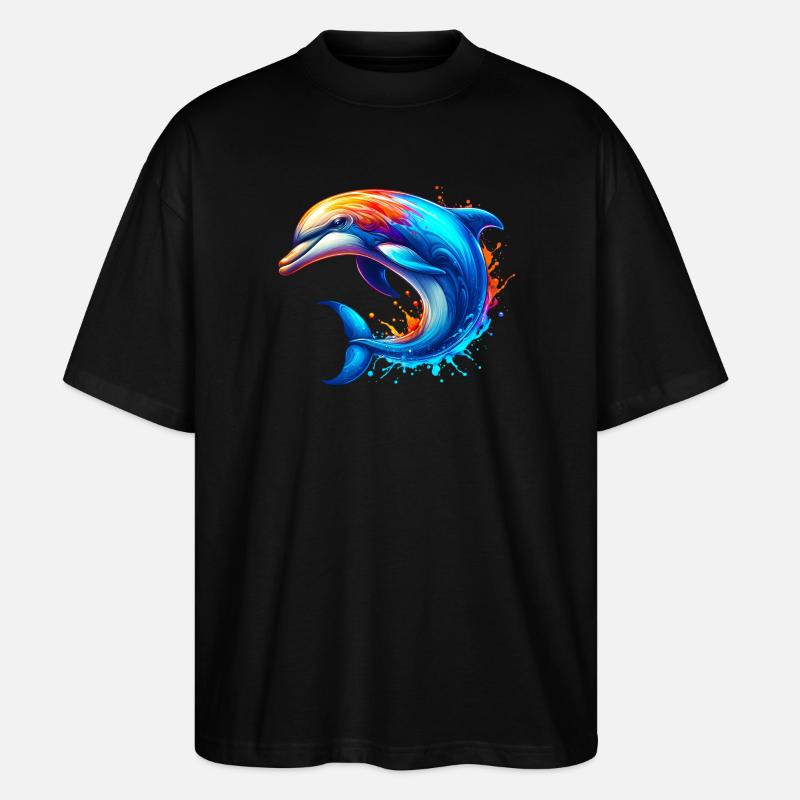 Delfin - Stanley/Stella Oversized Unisex Bio T-Shirt Blaster 2.0 - Schwarz