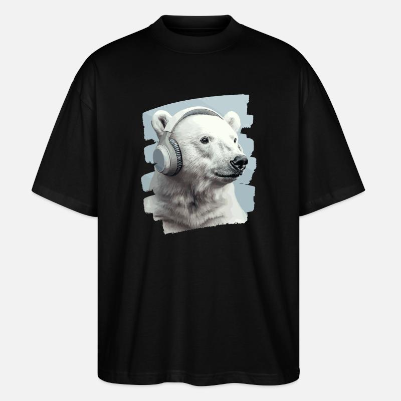 Eisbär - Stanley/Stella Oversized Unisex Bio T-Shirt Blaster 2.0 - Schwarz