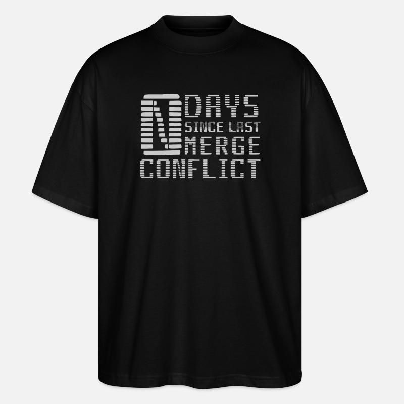 Merge Conflict Software Developer Entwickler geek - Stanley/Stella Oversized Unisex Bio T-Shirt Blaster 2.0 - Schwarz