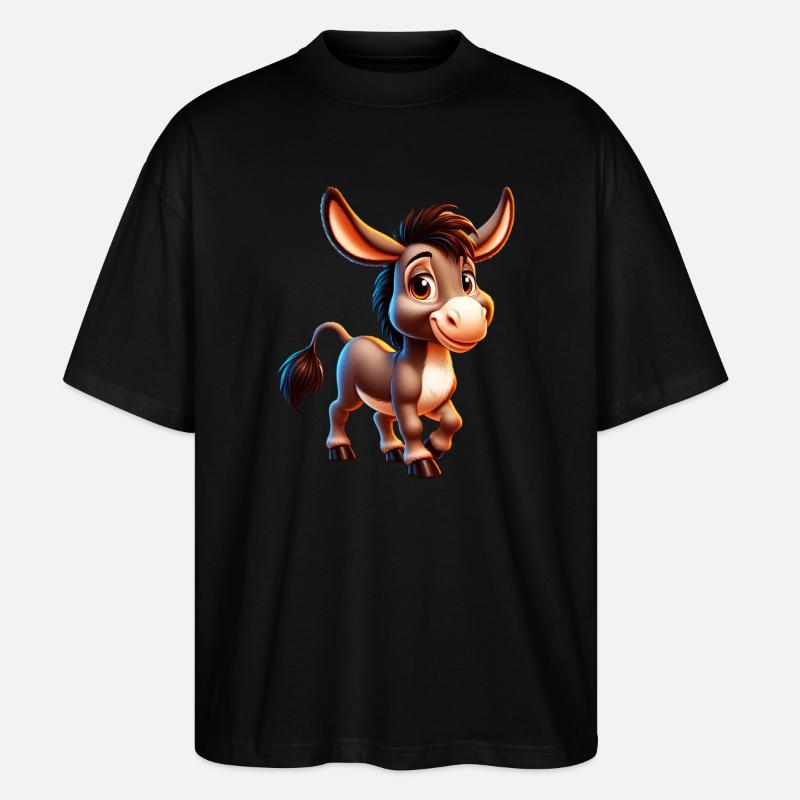 Esel-Maultier - Stanley/Stella Oversized Unisex Bio T-Shirt Blaster 2.0 - Schwarz