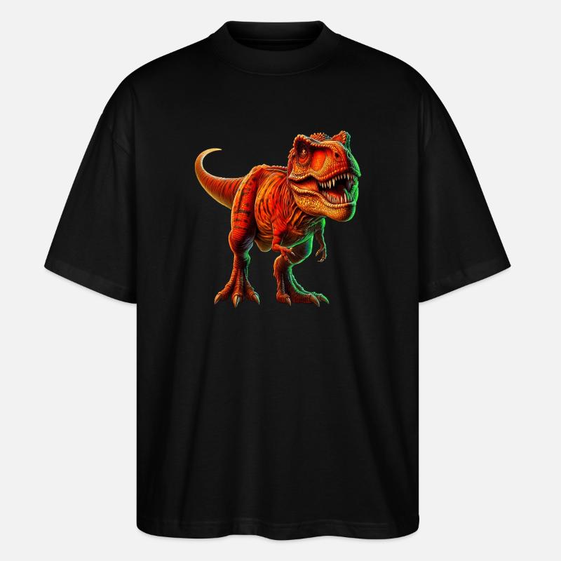 Dinosaurier - Stanley/Stella Oversized Unisex Bio T-Shirt Blaster 2.0 - Schwarz