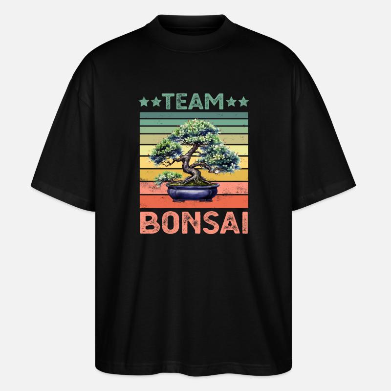 Bonsai Baum - Stanley/Stella Oversized Unisex Bio T-Shirt Blaster 2.0 - Schwarz