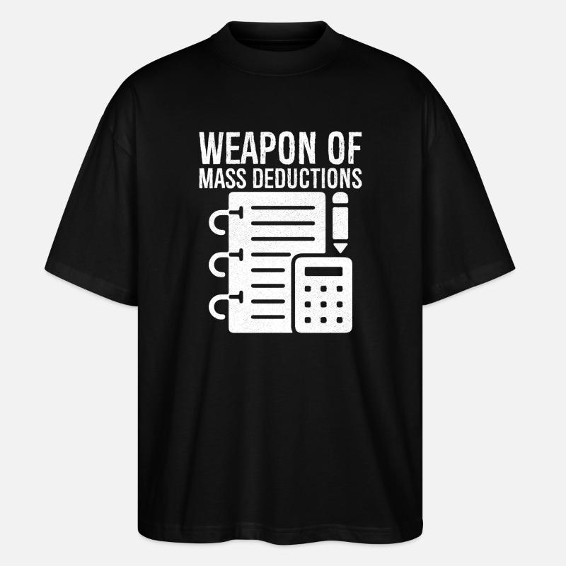Arme de masse déduction calculatrice - T-shirt bio Blaster 2.0 coupe oversize Stanley/Stella Unisexe - noir