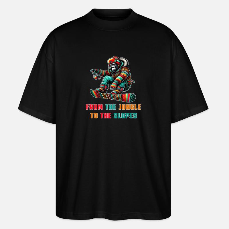 Gorilla Snowboard – Design - Stanley/Stella Oversized Unisex Bio T-Shirt Blaster 2.0 - Schwarz