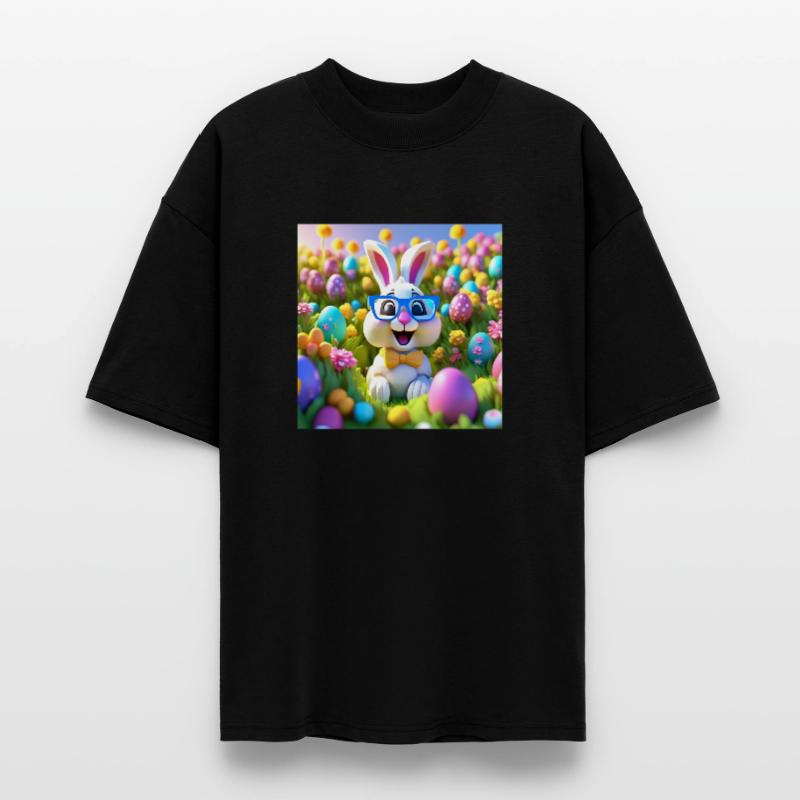 Easter, Easter, Happy Easter, Chocolate Eggs Stanley/Stella Oversized Unisex Organic T-shirt Blaster 2.0