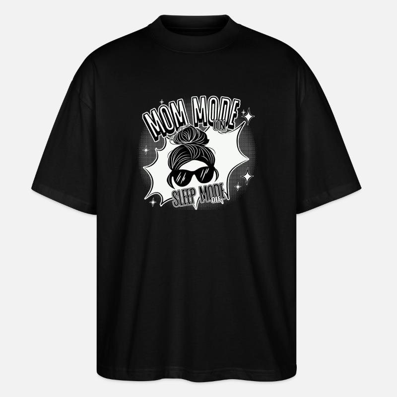 Mode Maman Activé – Mode veille désactivé - T-shirt bio Blaster 2.0 coupe oversize Stanley/Stella Unisexe - noir