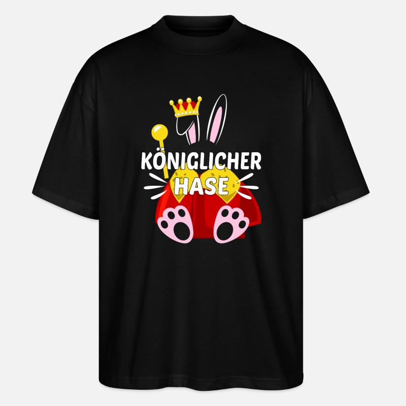 Königlicher Hase - Stanley/Stella Oversized Unisex Bio T-Shirt Blaster 2.0 - Schwarz