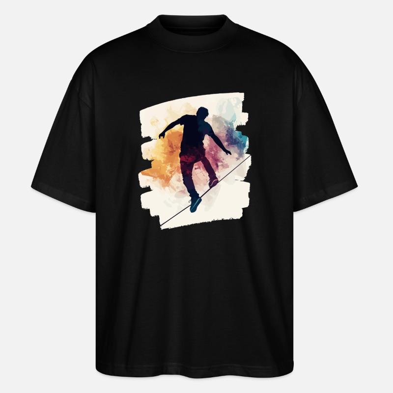 Slackline Slacklining Balance - Stanley/Stella Oversized Unisex Bio T-Shirt Blaster 2.0 - Schwarz