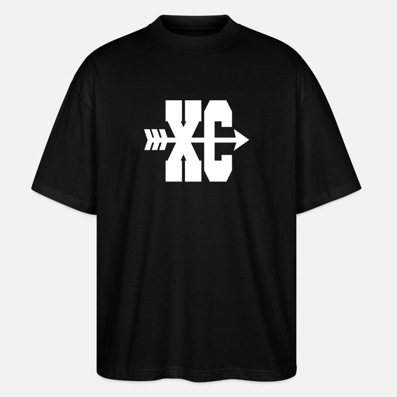 XC GELÄNDE - Stanley/Stella Oversized Unisex Bio T-Shirt Blaster 2.0 - Schwarz