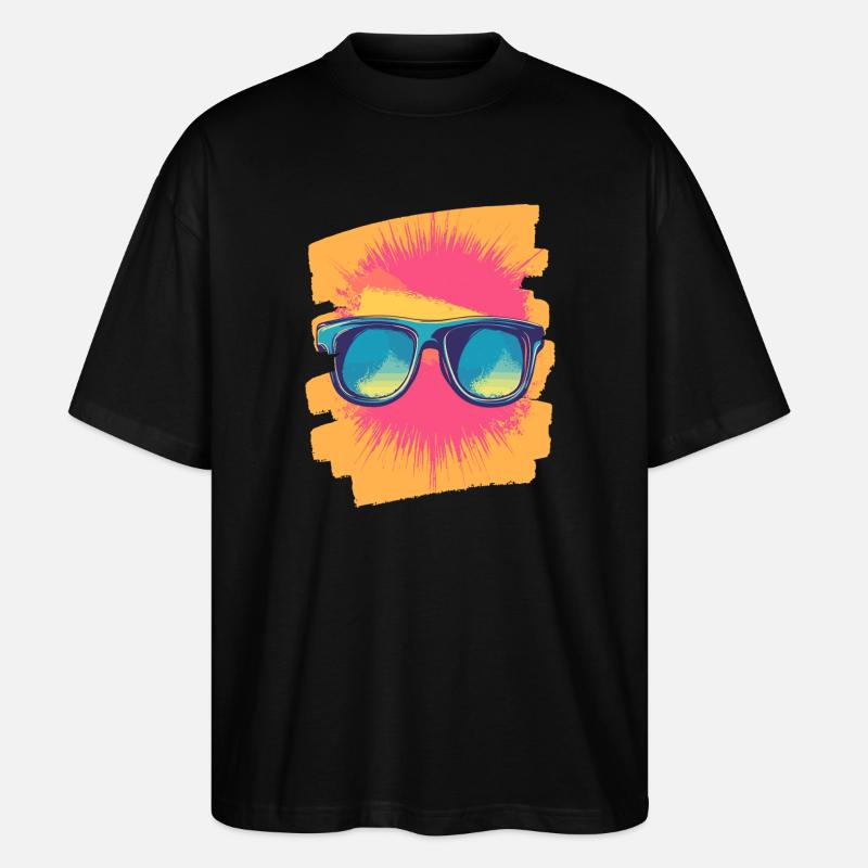 Sonnenbrille Sommer - Stanley/Stella Oversized Unisex Bio T-Shirt Blaster 2.0 - Schwarz