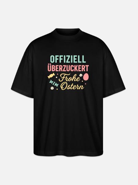 Officially sugar-coated Happy Easter - Stanley/Stella Oversized Unisex Organic T-shirt Blaster 2.0 - black
