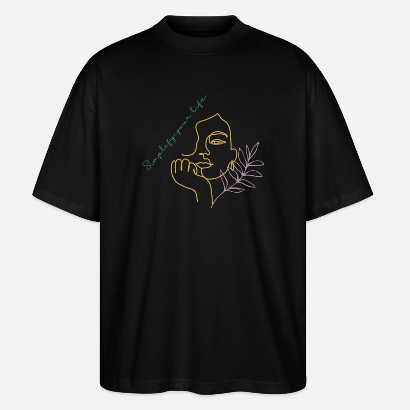 Simplify your Life - Stanley/Stella Oversized Unisex Bio T-Shirt Blaster 2.0 - Schwarz