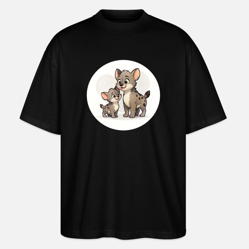 Hyänen Familie - Stanley/Stella Oversized Unisex Bio T-Shirt Blaster 2.0 - Schwarz