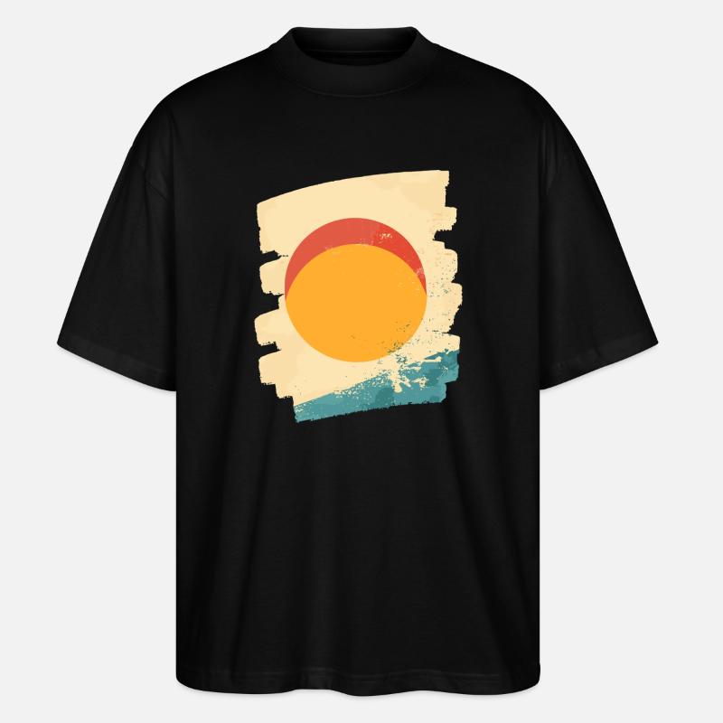 Sommer Sonne - Stanley/Stella Oversized Unisex Bio T-Shirt Blaster 2.0 - Schwarz