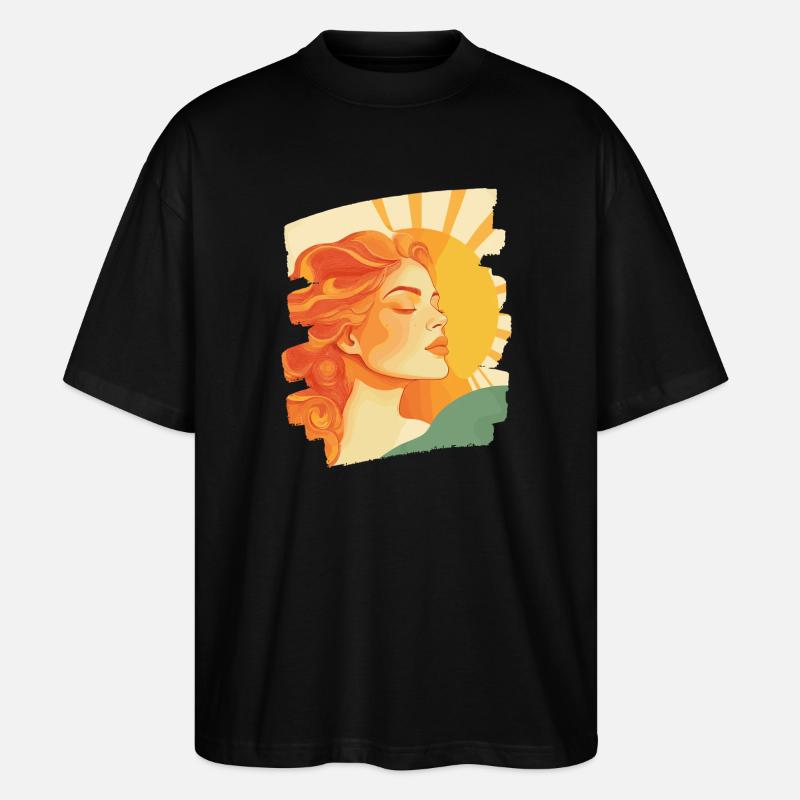 Sommer Sonne Retro - Stanley/Stella Oversized Unisex Bio T-Shirt Blaster 2.0 - Schwarz