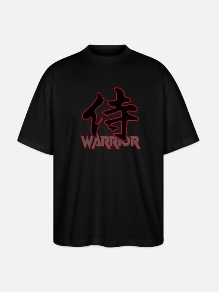 Warrior-Japanese Kanji - Stanley/Stella Oversized Unisex Organic T-shirt Blaster 2.0 - black