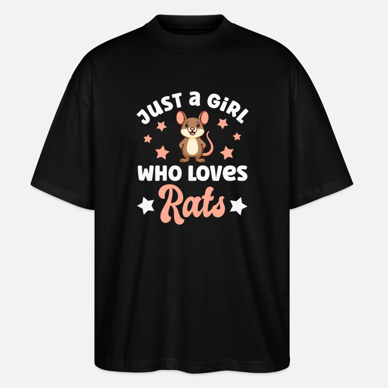 Ratte - Stanley/Stella Oversized Unisex Bio T-Shirt Blaster 2.0 - Schwarz