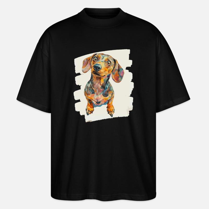 Dackel - Stanley/Stella Oversized Unisex Bio T-Shirt Blaster 2.0 - Schwarz