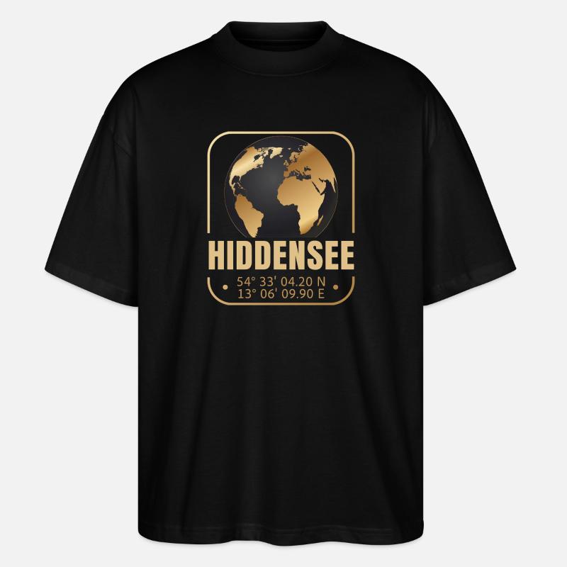 Hiddensee - Stanley/Stella Oversized Unisex Bio T-Shirt Blaster 2.0 - Schwarz