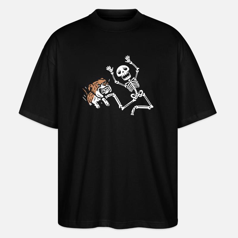 Skeleton running - Stanley/Stella Oversized Unisex Bio T-Shirt Blaster 2.0 - Schwarz