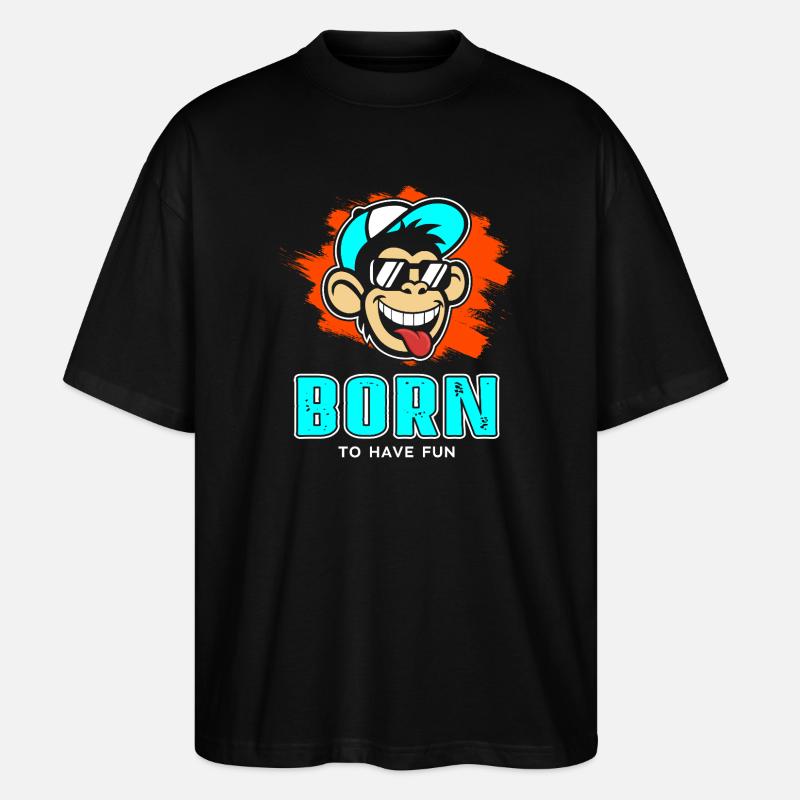 Born - Stanley/Stella Oversized Unisex Bio T-Shirt Blaster 2.0 - Schwarz