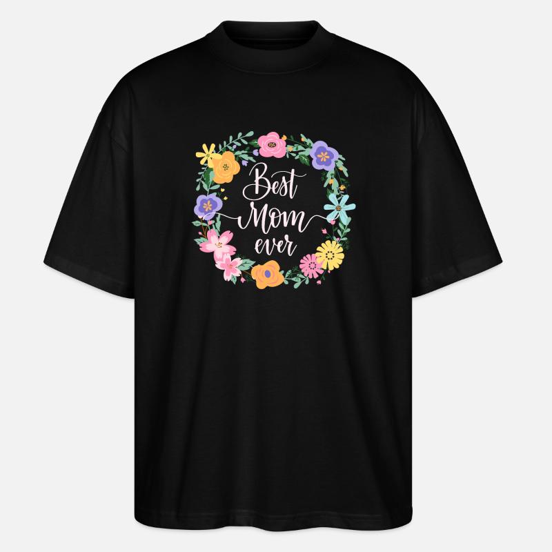 Meilleure maman de tous les temps - T-shirt bio Blaster 2.0 coupe oversize Stanley/Stella Unisexe - noir