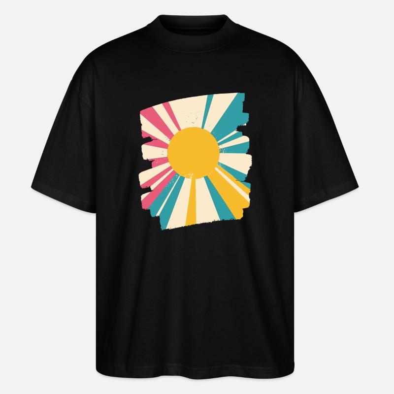 Sommer Sonne - Stanley/Stella Oversized Unisex Bio T-Shirt Blaster 2.0 - Schwarz