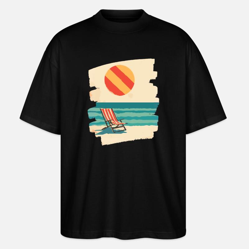 Sommer Sonne Strand - Stanley/Stella Oversized Unisex Bio T-Shirt Blaster 2.0 - Schwarz