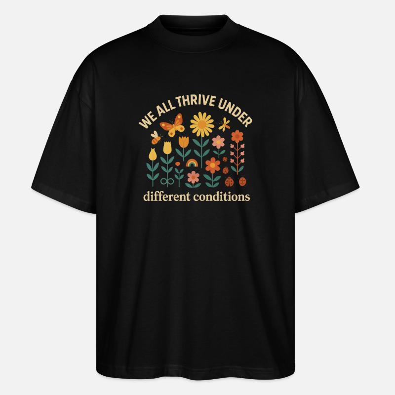 We thrive in different conditions - Stanley/Stella Oversized Unisex Organic T-shirt Blaster 2.0 - black