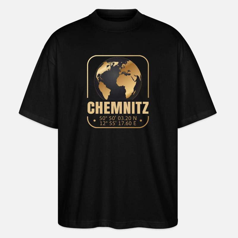 Chemnitz - Stanley/Stella Oversized Unisex Bio T-Shirt Blaster 2.0 - Schwarz
