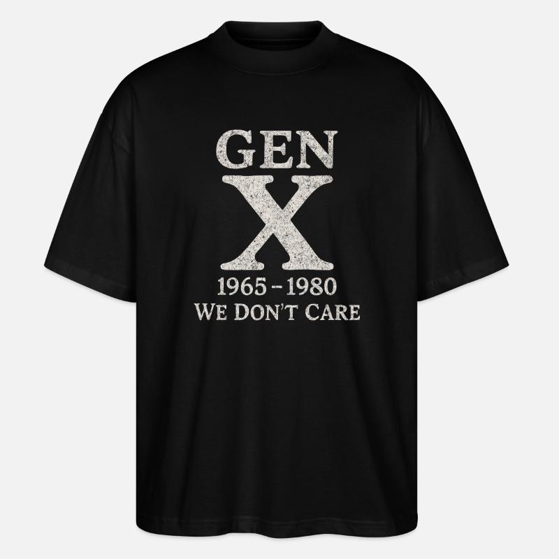 Generation X - We don't care - Stanley/Stella Oversized Unisex Organic T-shirt Blaster 2.0 - black