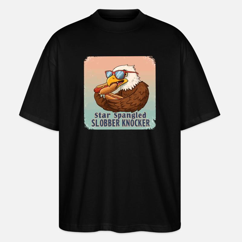 Star Spangled Slobber Knocker - Stanley/Stella Oversized Unisex Bio T-Shirt Blaster 2.0 - Schwarz