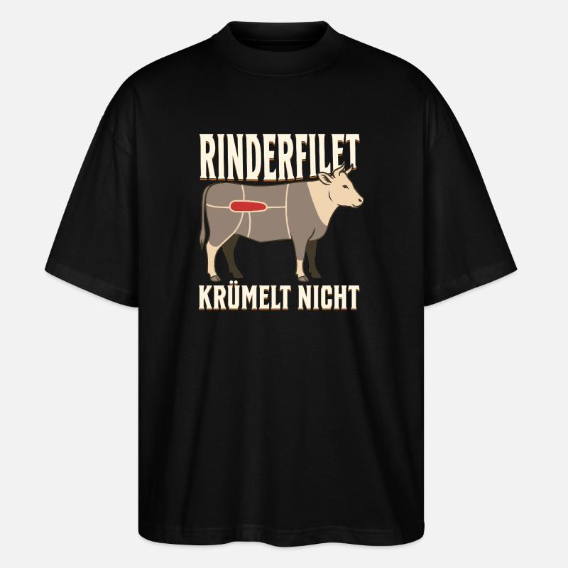 Rinderfilet krümelt nicht - Stanley/Stella Oversized Unisex Bio T-Shirt Blaster 2.0 - Schwarz