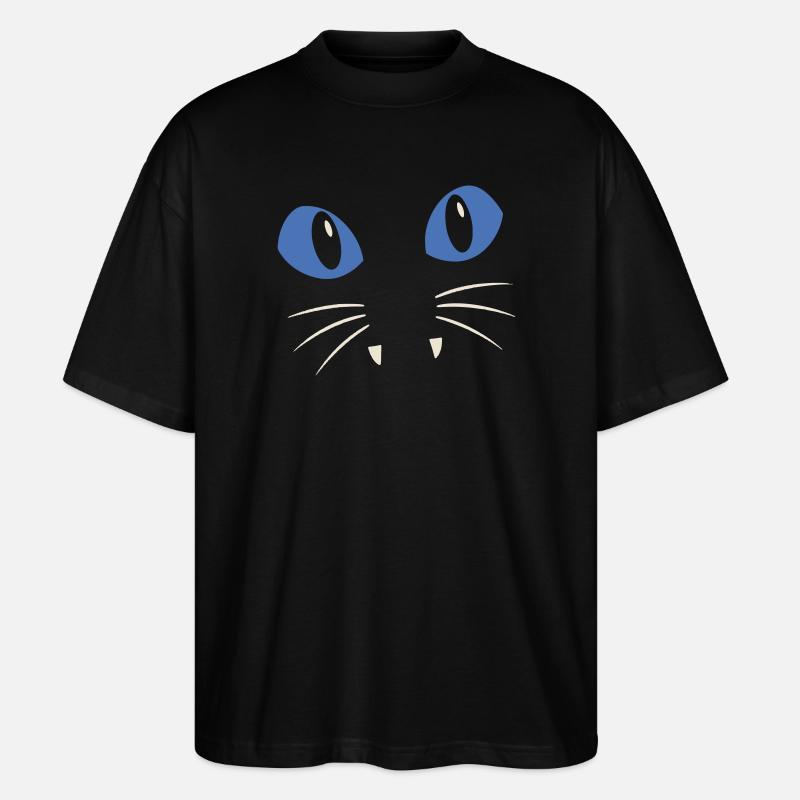 Blauäugige Katze - Stanley/Stella Oversized Unisex Bio T-Shirt Blaster 2.0 - Schwarz