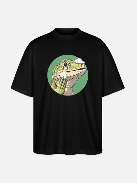 Lizard shaving – smoother than ever! - Stanley/Stella Oversized Unisex Organic T-shirt Blaster 2.0 - black