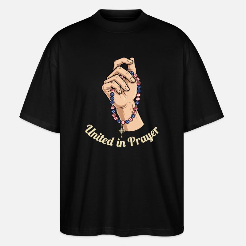 Unis dans la prière - T-shirt bio Blaster 2.0 coupe oversize Stanley/Stella Unisexe - noir