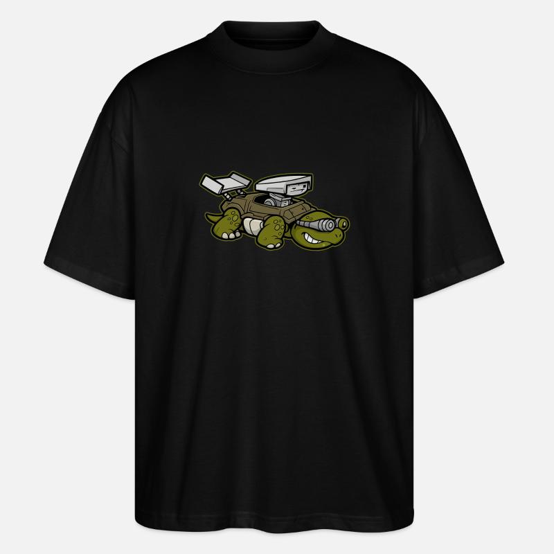 Turbo Schildkröte Hightech - Stanley/Stella Oversized Unisex Bio T-Shirt Blaster 2.0 - Schwarz