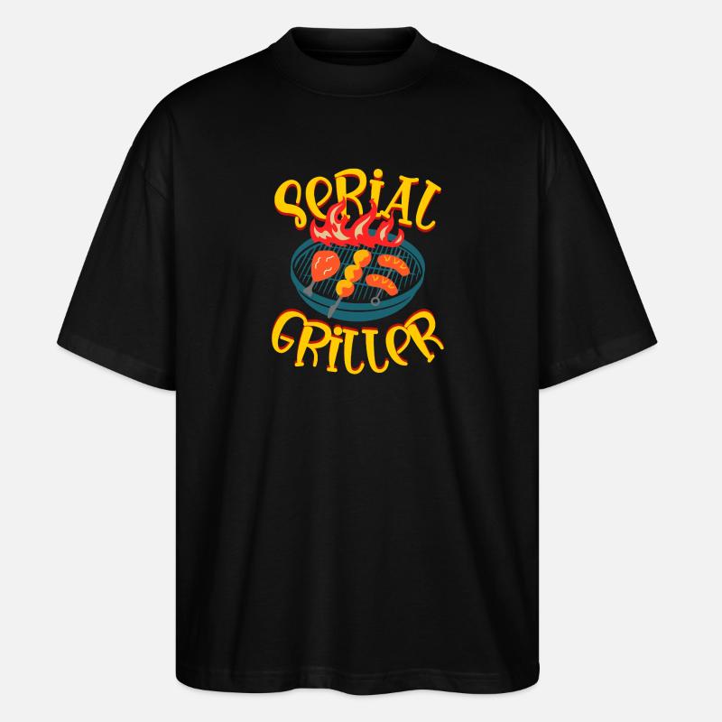 SERIAL GRILLER - Stanley/Stella Oversized Unisex Bio T-Shirt Blaster 2.0 - Schwarz