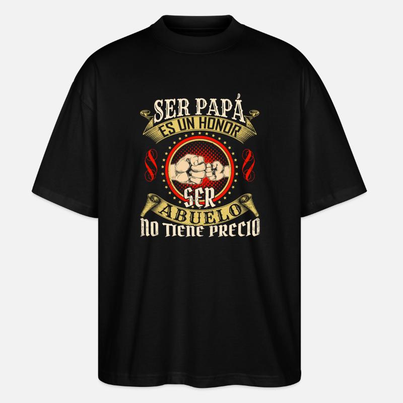 Ser Papá Es Un Héroe - Stanley/Stella Oversized Unisex Organic T-shirt Blaster 2.0 - black