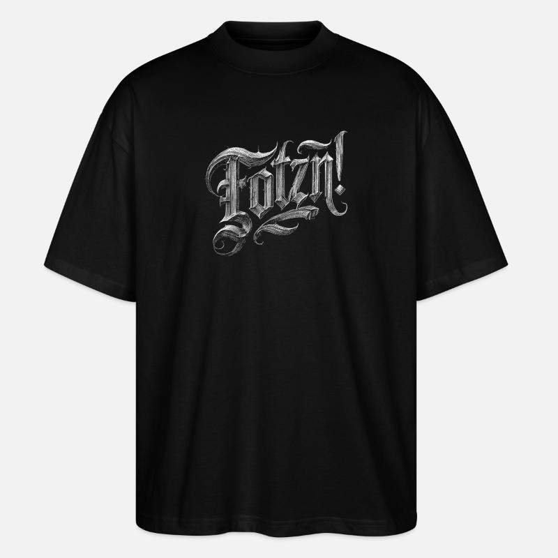 Fotzn...wos sunst - Stanley/Stella Oversized Unisex Bio T-Shirt Blaster 2.0 - Schwarz