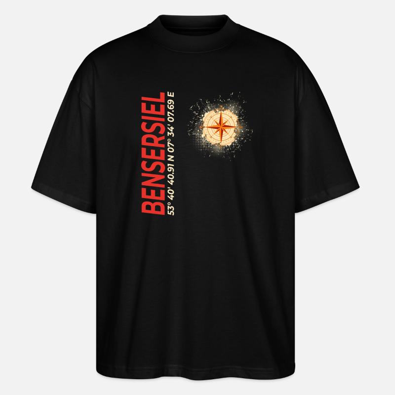 Bensersiel - Stanley/Stella Oversized Unisex Bio T-Shirt Blaster 2.0 - Schwarz