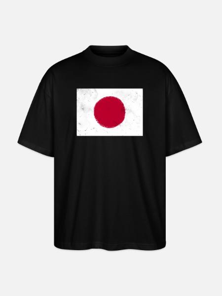Flag of Japan - Stanley/Stella Oversized Unisex Organic T-shirt Blaster 2.0 - black