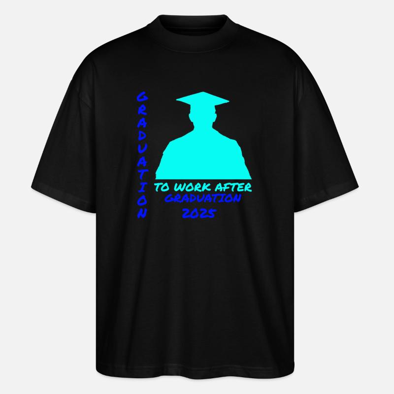 Abschluss 2025: Jobstart Silhouette - Stanley/Stella Oversized Unisex Bio T-Shirt Blaster 2.0 - Schwarz