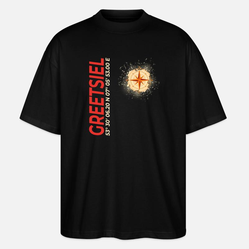 Greetsiel - Stanley/Stella Oversized Unisex Bio T-Shirt Blaster 2.0 - Schwarz