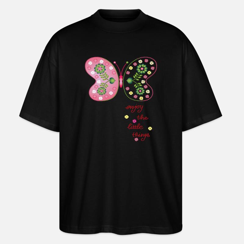 enjoy the little things - Stanley/Stella Oversized Unisex Bio T-Shirt Blaster 2.0 - Schwarz