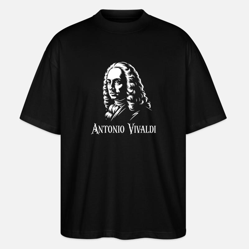 Antonio Vivaldi Composer Classical Music - Stanley/Stella Oversized Unisex Organic T-shirt Blaster 2.0 - black
