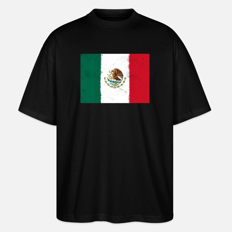 Drapeau du Mexique - T-shirt bio Blaster 2.0 coupe oversize Stanley/Stella Unisexe - noir