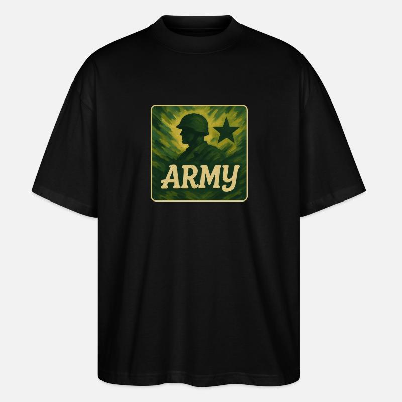 Conception des soldats de l’armée - T-shirt bio Blaster 2.0 coupe oversize Stanley/Stella Unisexe - noir